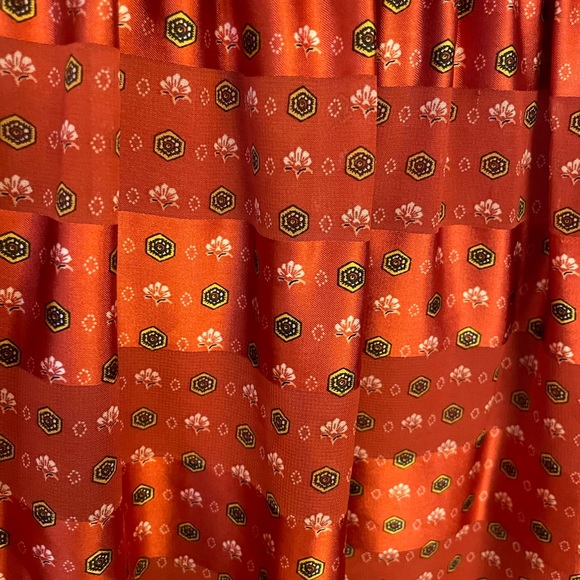 Orange Sleeveless Pattern Midi Dress - Max Studio - Size Large - Picture 7 of 8